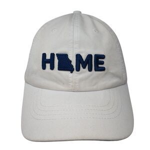 HOME Missouri Slideback Hat White One Size Adjustable Embroidered State of Mine